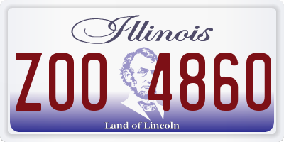 IL license plate Z004860