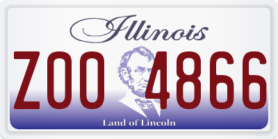 IL license plate Z004866