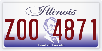 IL license plate Z004871