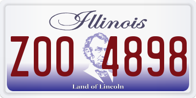 IL license plate Z004898