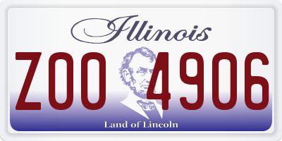 IL license plate Z004906