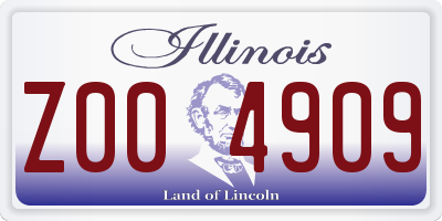 IL license plate Z004909