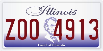 IL license plate Z004913