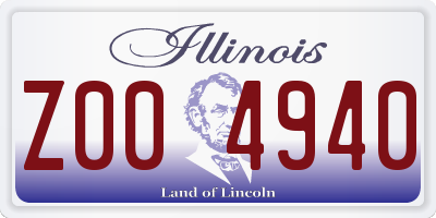 IL license plate Z004940