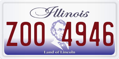IL license plate Z004946