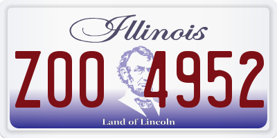 IL license plate Z004952
