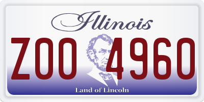 IL license plate Z004960
