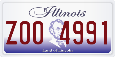 IL license plate Z004991