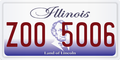 IL license plate Z005006