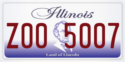 IL license plate Z005007