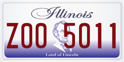IL license plate Z005011