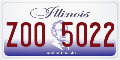 IL license plate Z005022