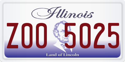 IL license plate Z005025