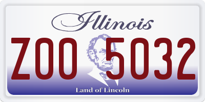 IL license plate Z005032