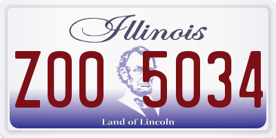 IL license plate Z005034