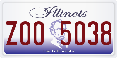 IL license plate Z005038