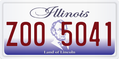 IL license plate Z005041