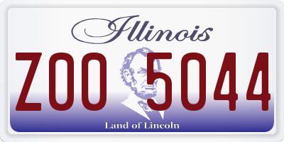 IL license plate Z005044