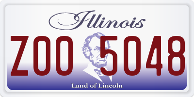 IL license plate Z005048