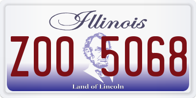 IL license plate Z005068