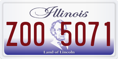 IL license plate Z005071