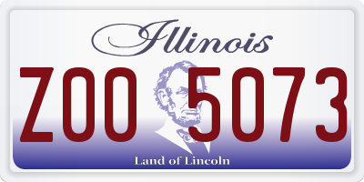 IL license plate Z005073