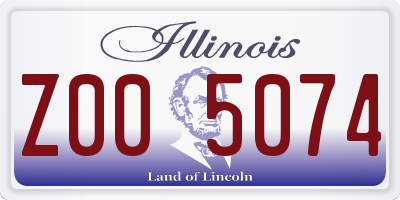 IL license plate Z005074