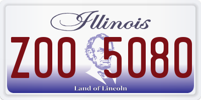 IL license plate Z005080