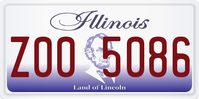 IL license plate Z005086