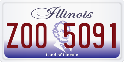 IL license plate Z005091