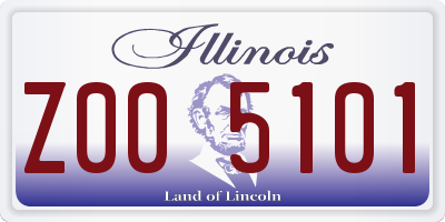 IL license plate Z005101
