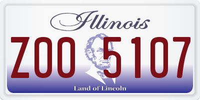 IL license plate Z005107