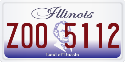 IL license plate Z005112
