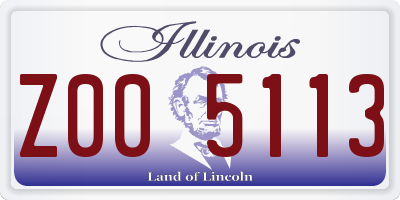 IL license plate Z005113