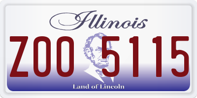 IL license plate Z005115
