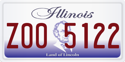 IL license plate Z005122