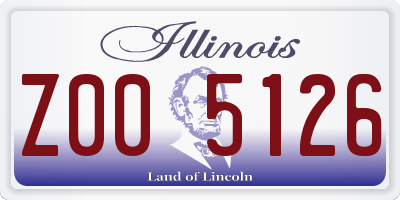 IL license plate Z005126