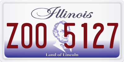 IL license plate Z005127