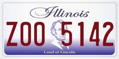 IL license plate Z005142
