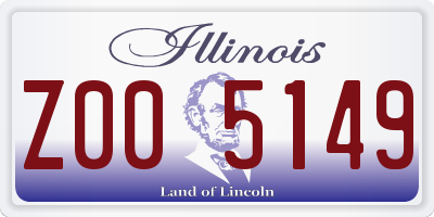 IL license plate Z005149