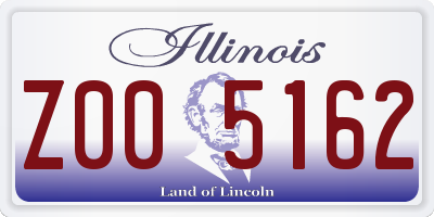 IL license plate Z005162