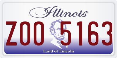 IL license plate Z005163