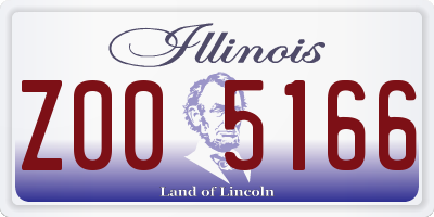 IL license plate Z005166