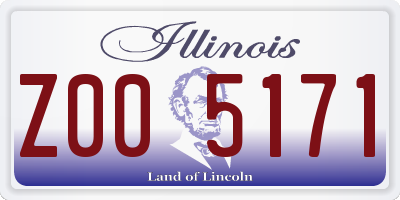 IL license plate Z005171