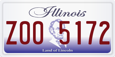 IL license plate Z005172