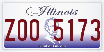 IL license plate Z005173