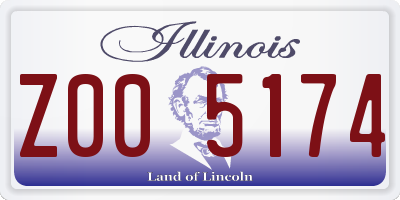 IL license plate Z005174