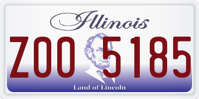 IL license plate Z005185