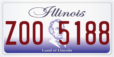 IL license plate Z005188