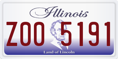 IL license plate Z005191